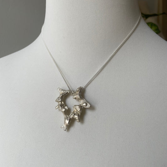 silver cyberform necklace