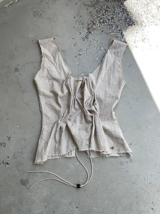 scrunch linen top