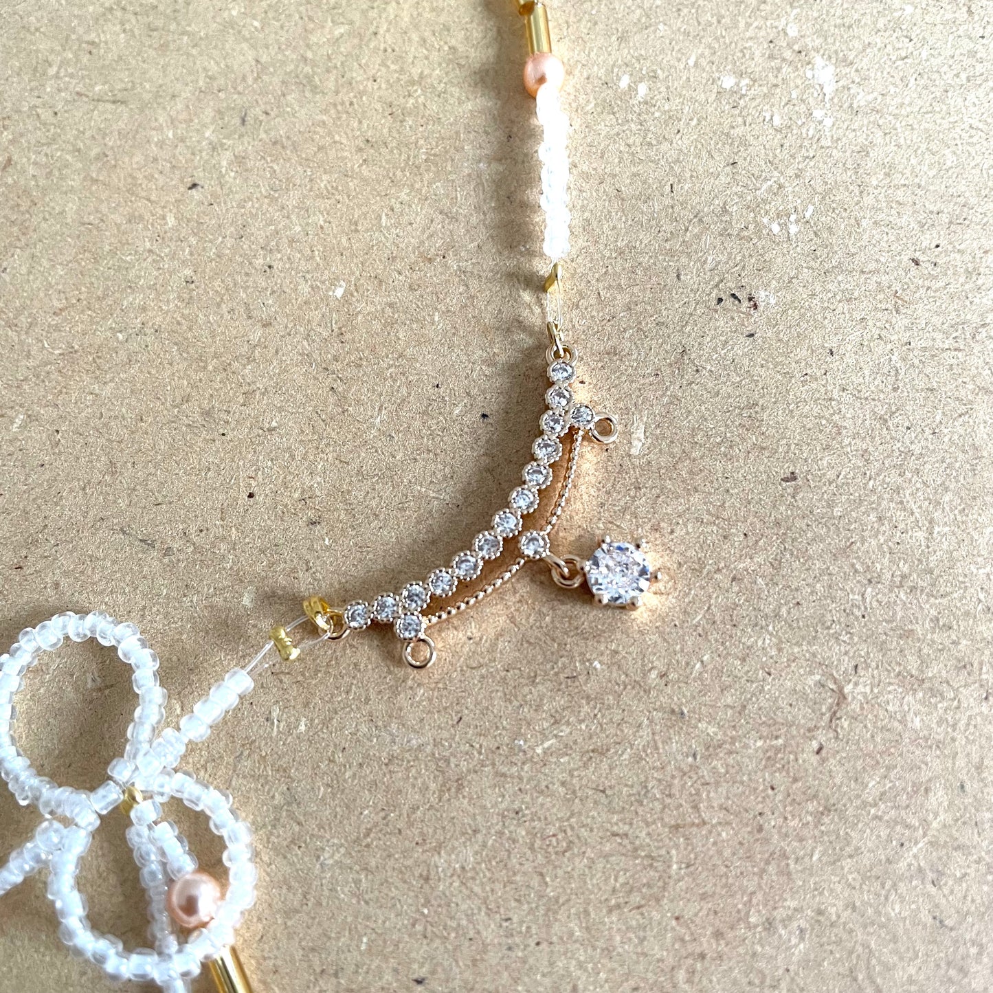 peach fuzz necklace
