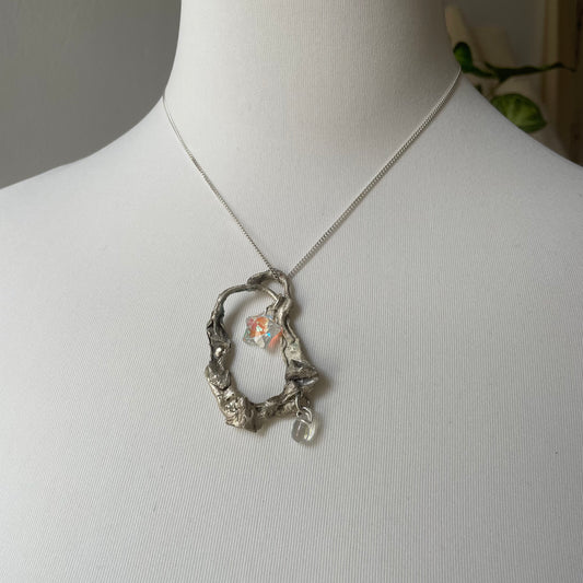 111 fairy realm portal silver necklace