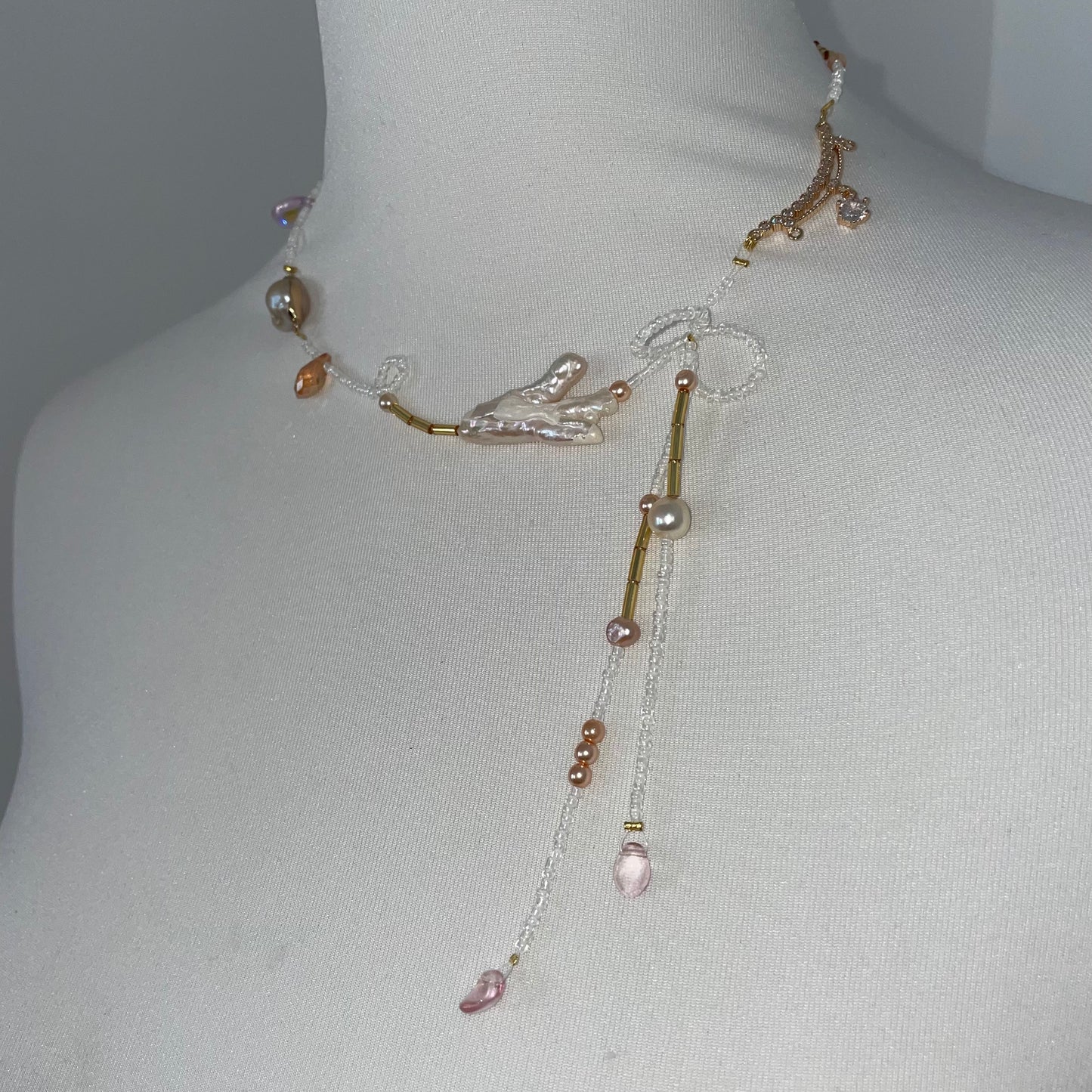 peach fuzz necklace