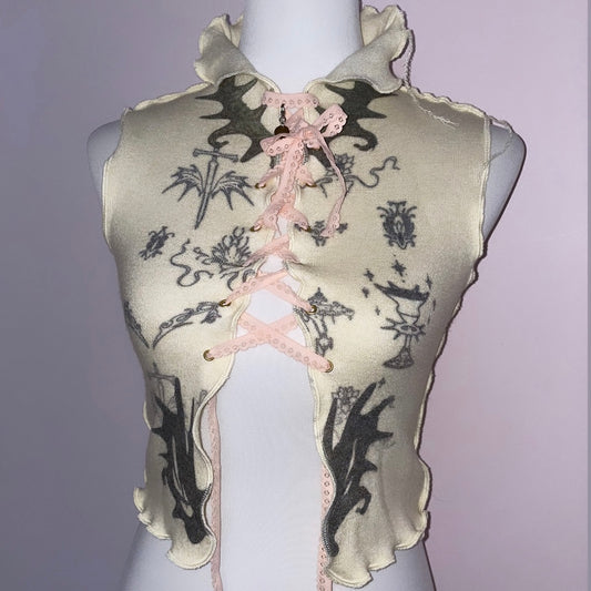 shield vest with protection ┊-˚̩̥̩̥) symbols