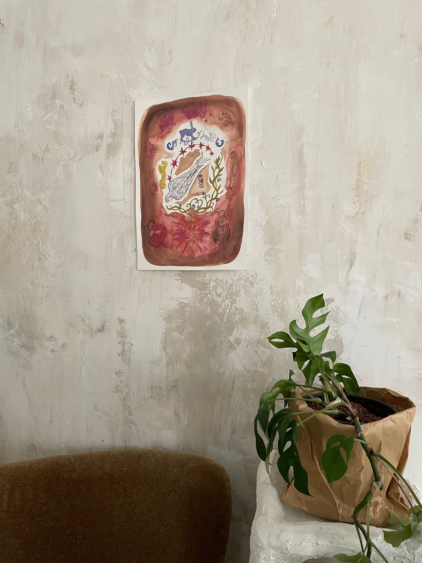 art print under the earth