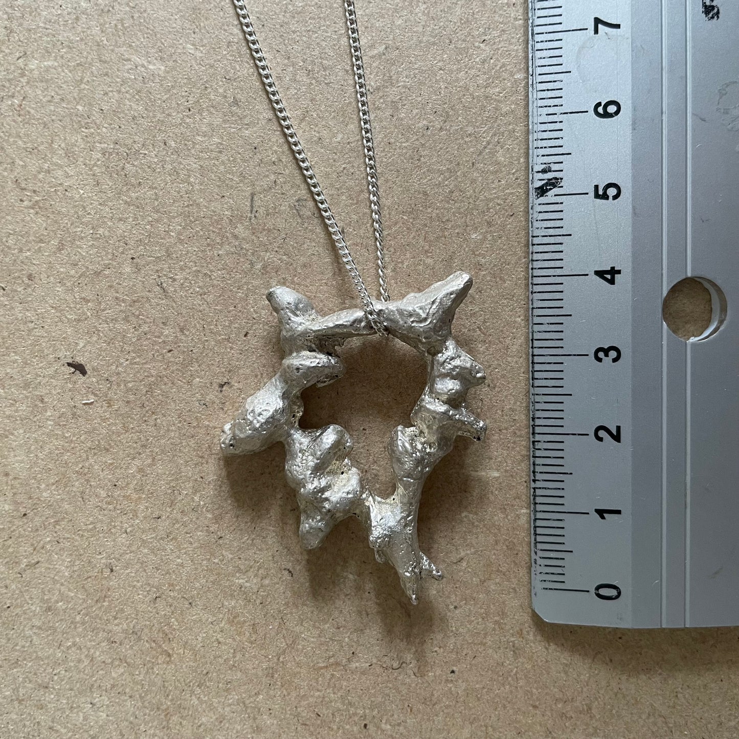 silver cyberform necklace