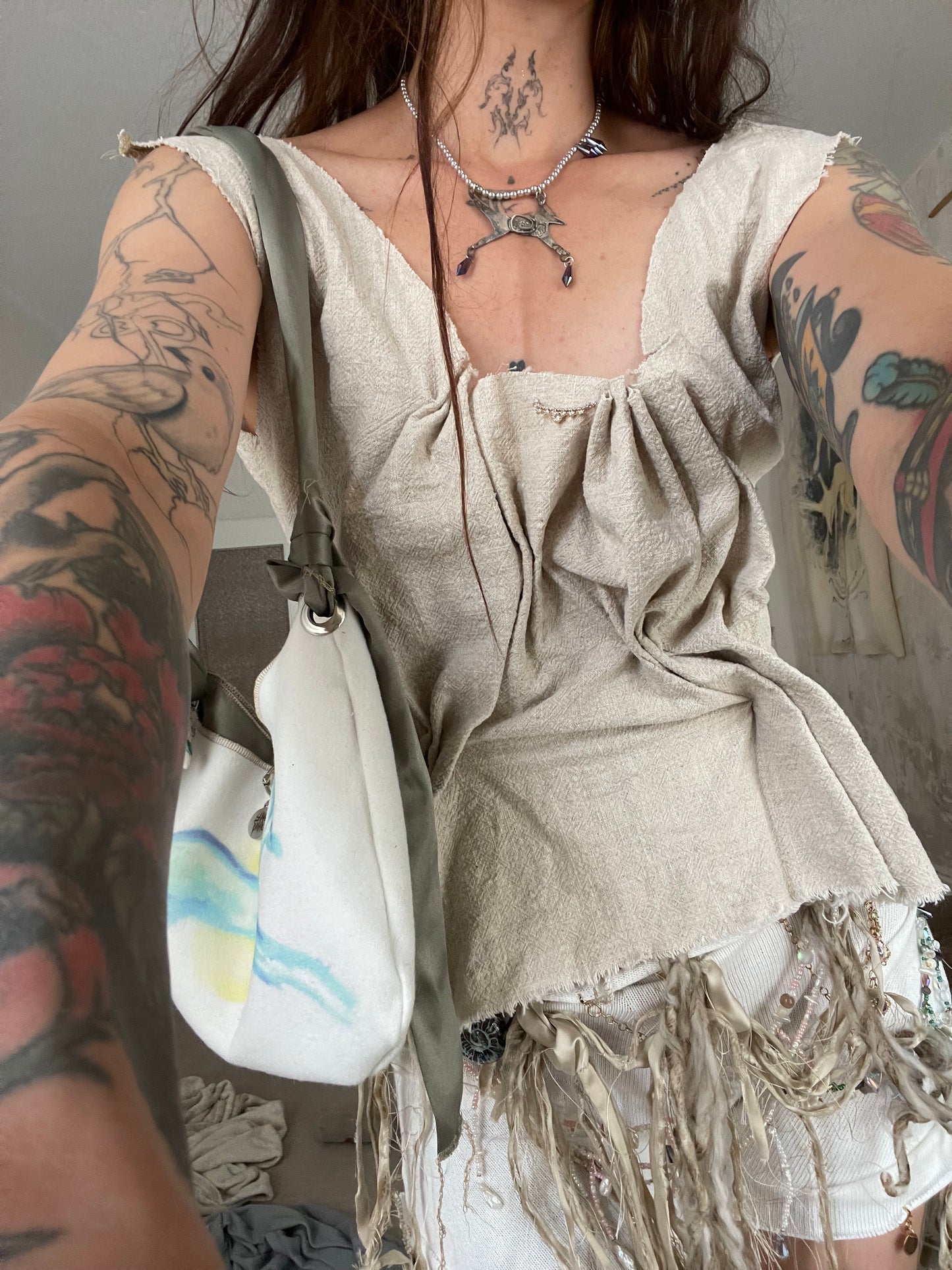 scrunch linen top