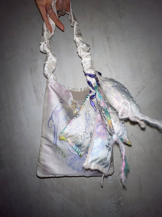 fluff silk bag charm