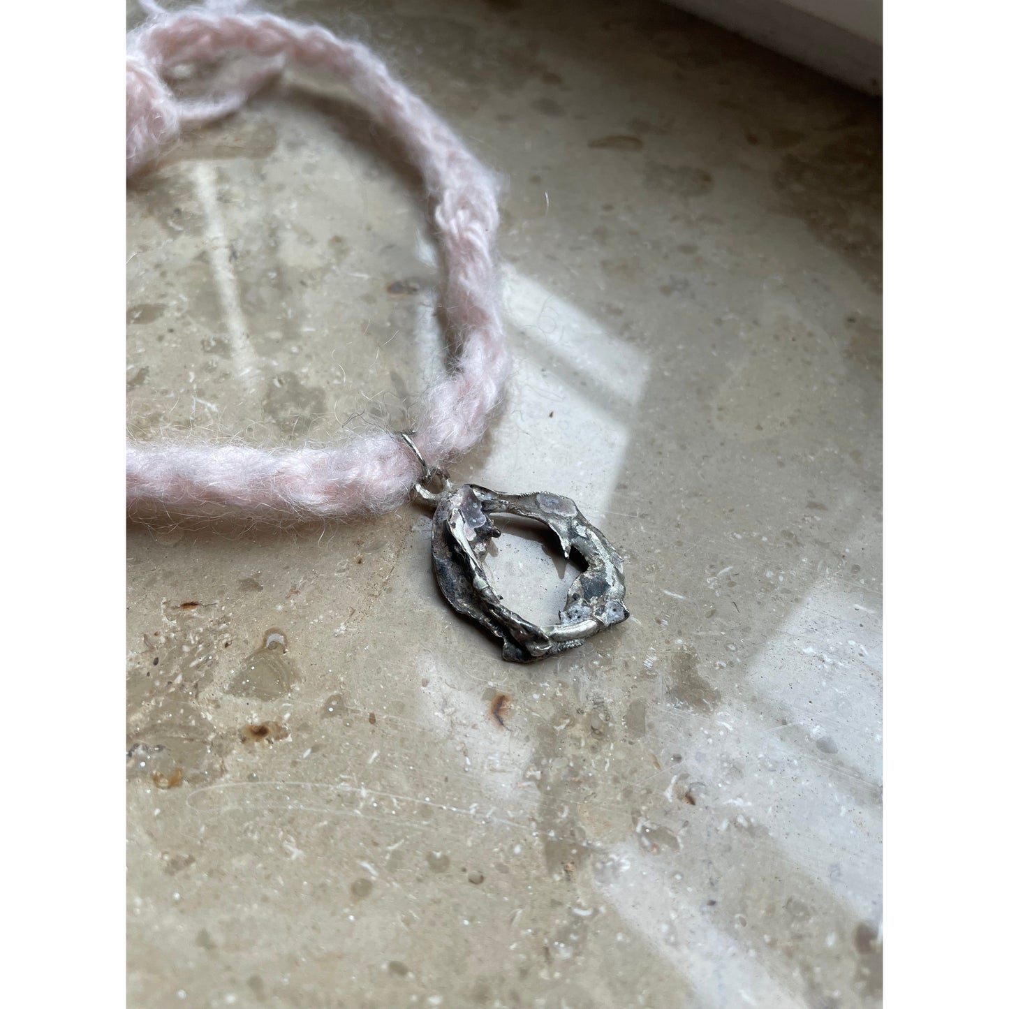 oyster silver necklace