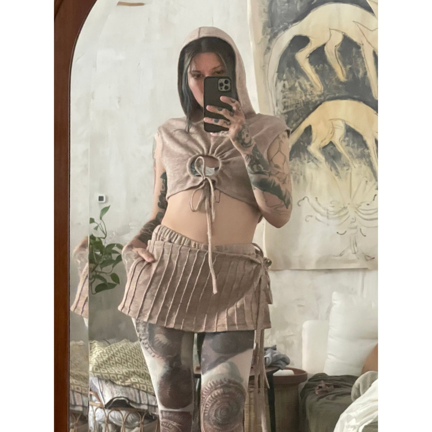 heap shorts/skirt set