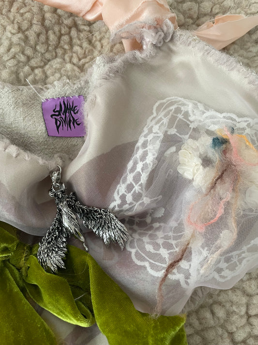 silk organza patchwork bag