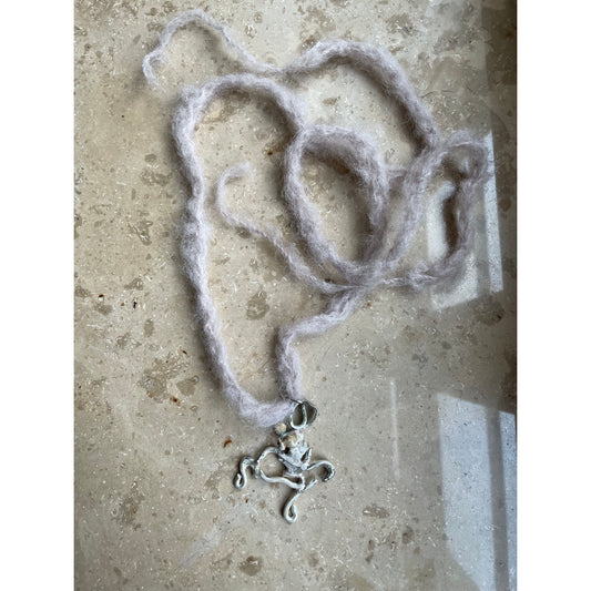 swirly silver necklace