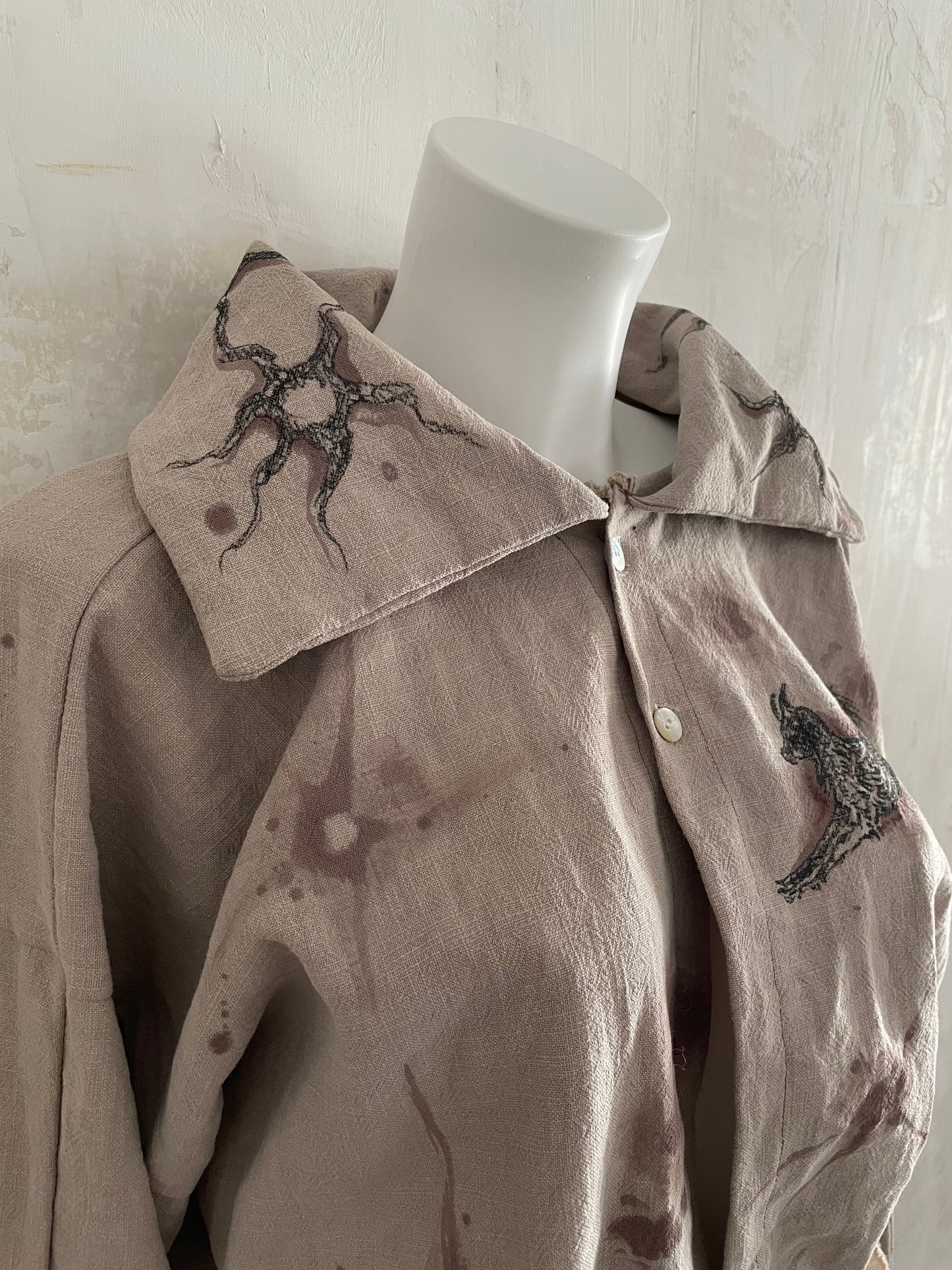 spirit animal linen jacket