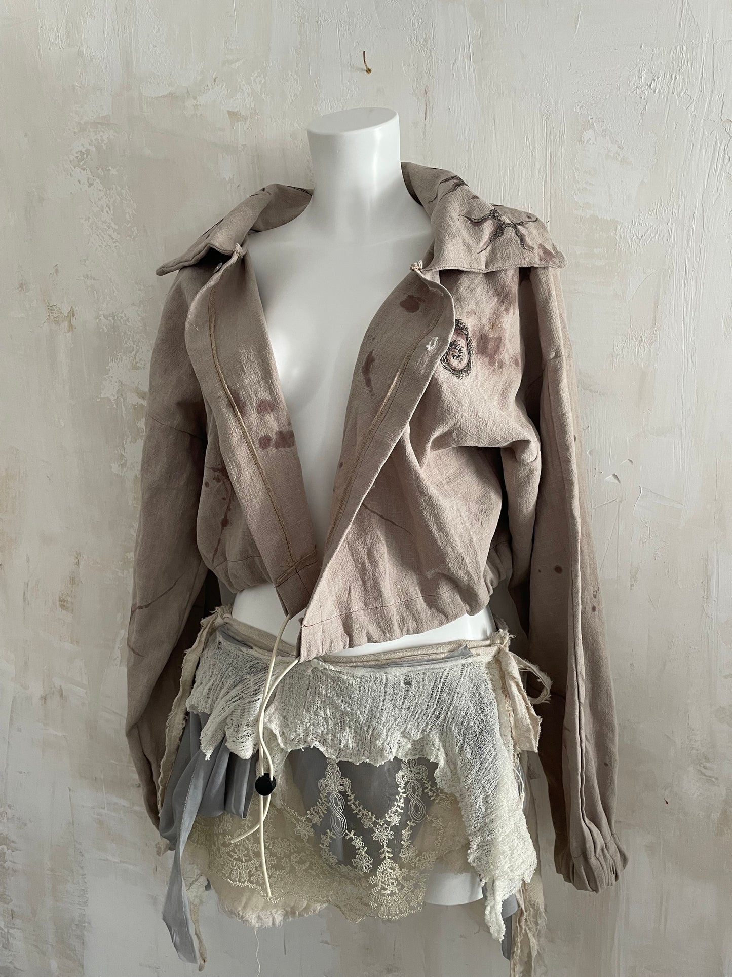 spirit animal linen jacket