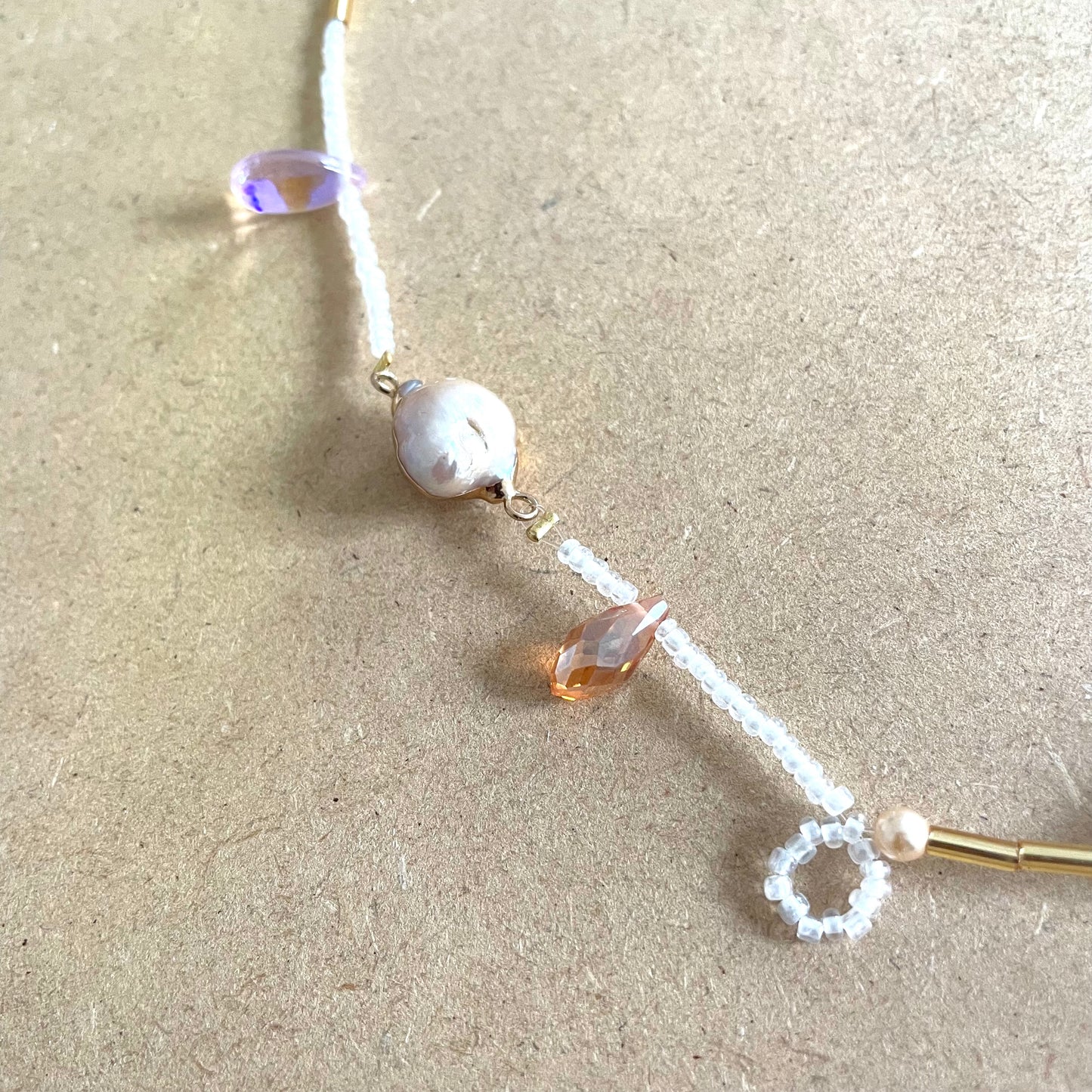 peach fuzz necklace