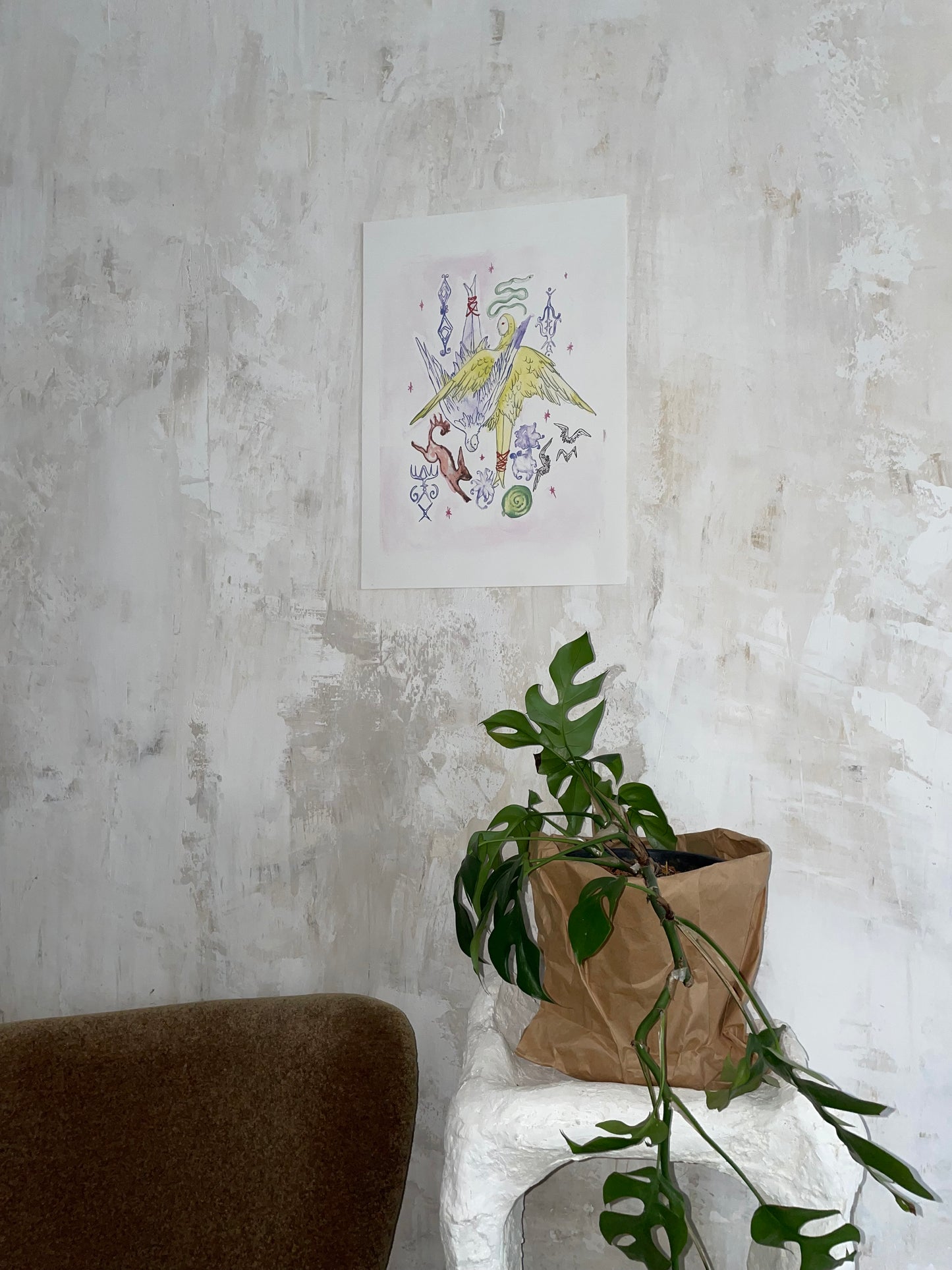 art print in the air
