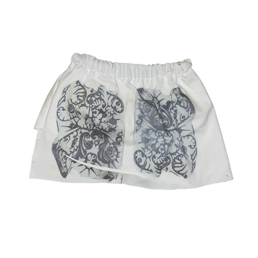 ornament denim skirt