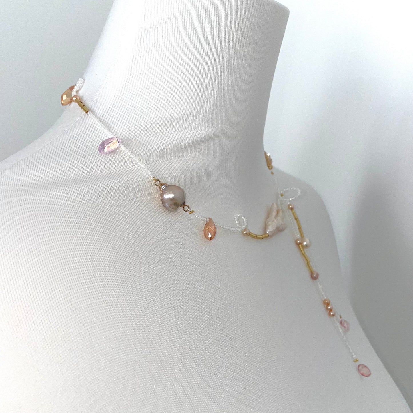 peach fuzz necklace