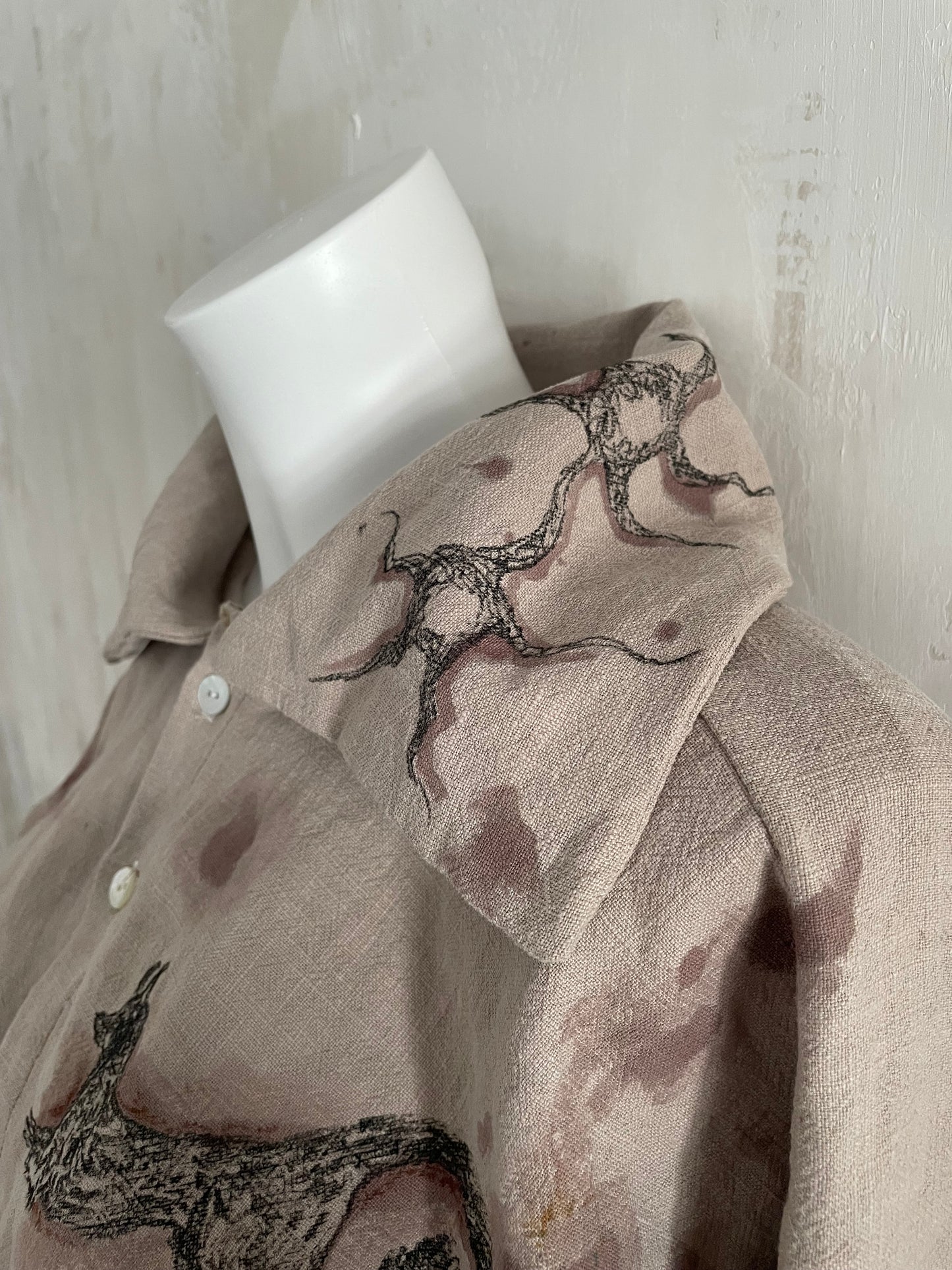 spirit animal linen jacket