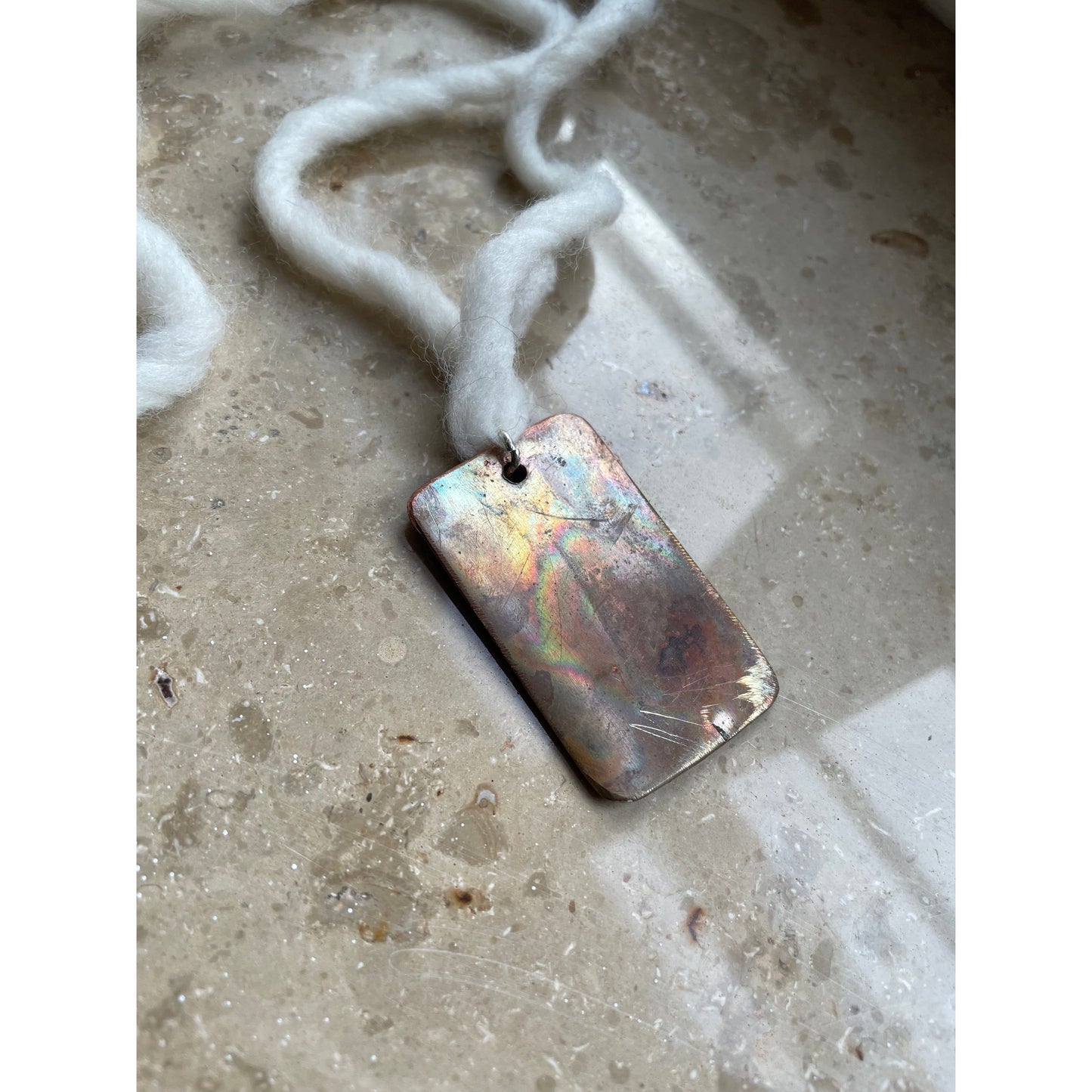 tarot card silver/copper necklace