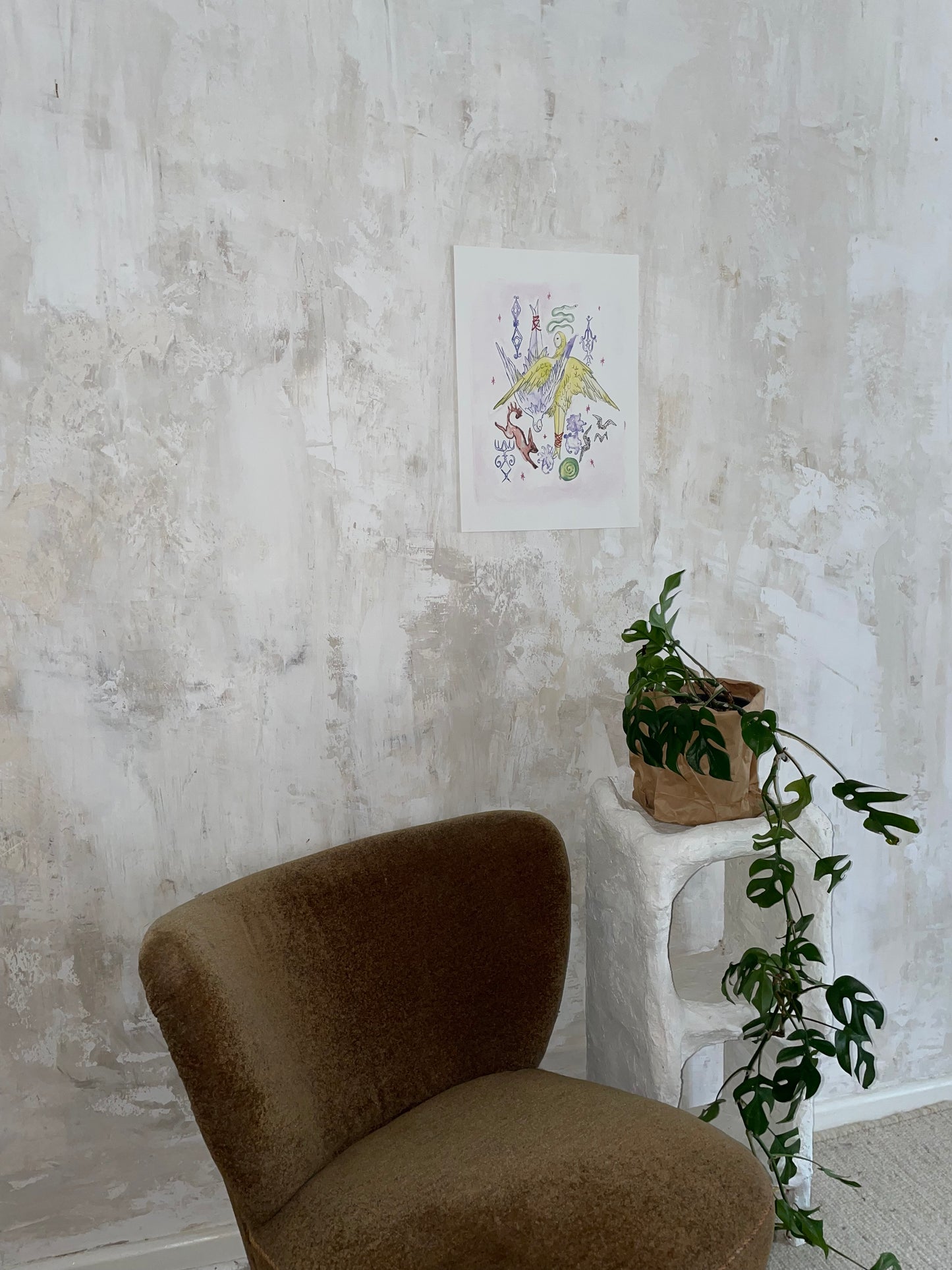 art print in the air