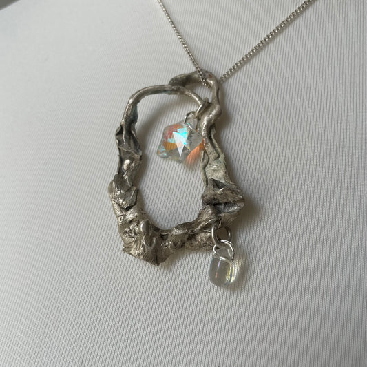 111 fairy realm portal silver necklace