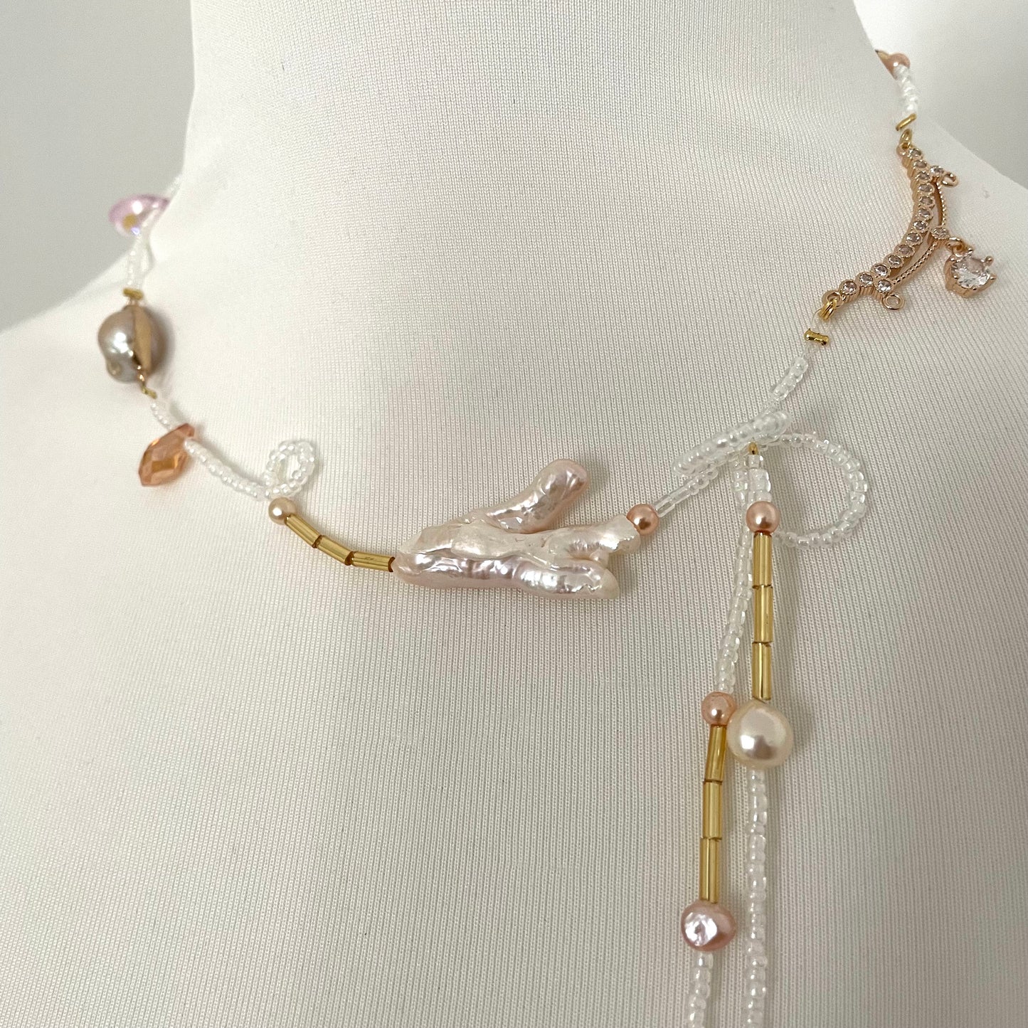 peach fuzz necklace