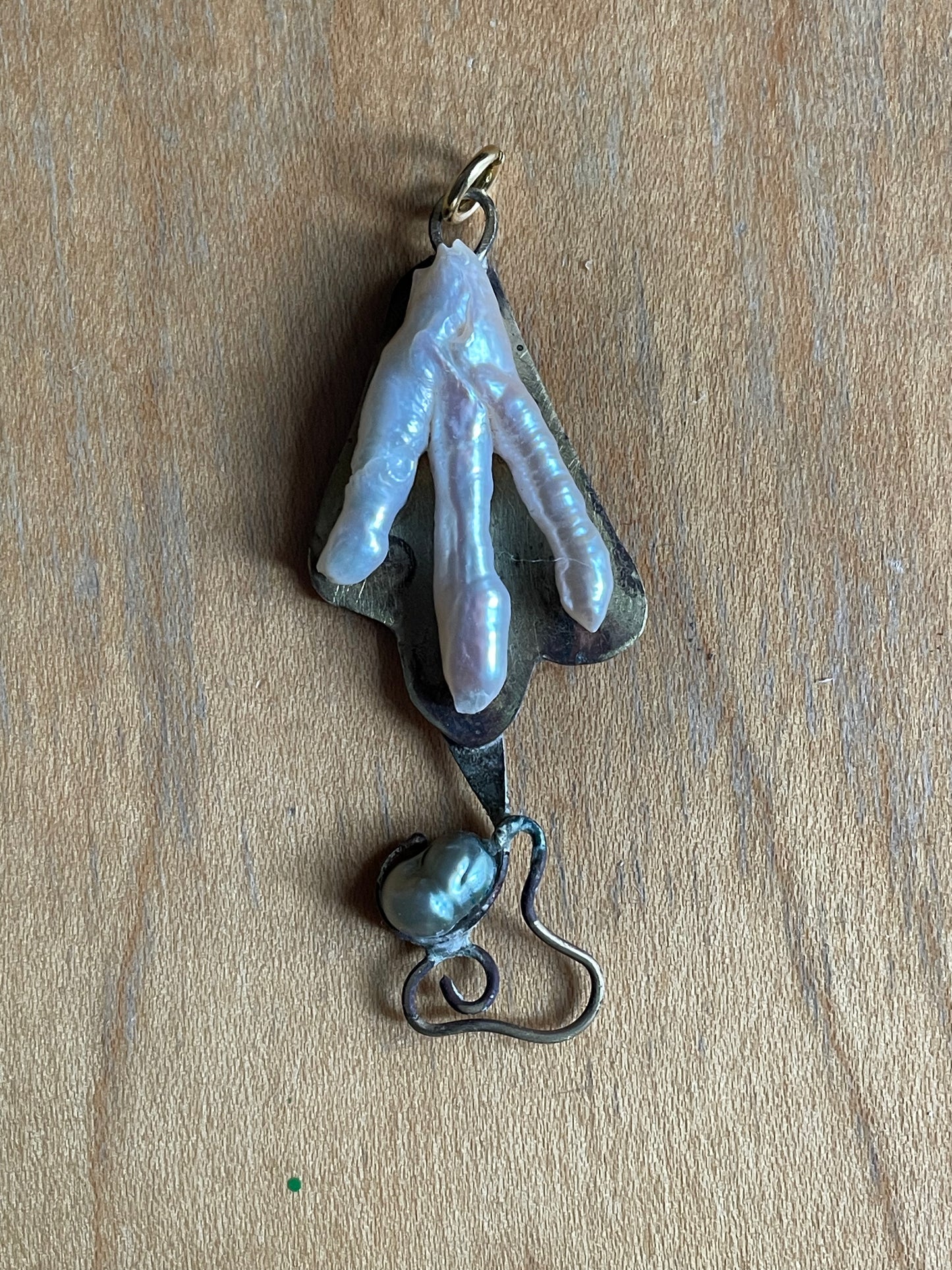 art noveau brass pendant
