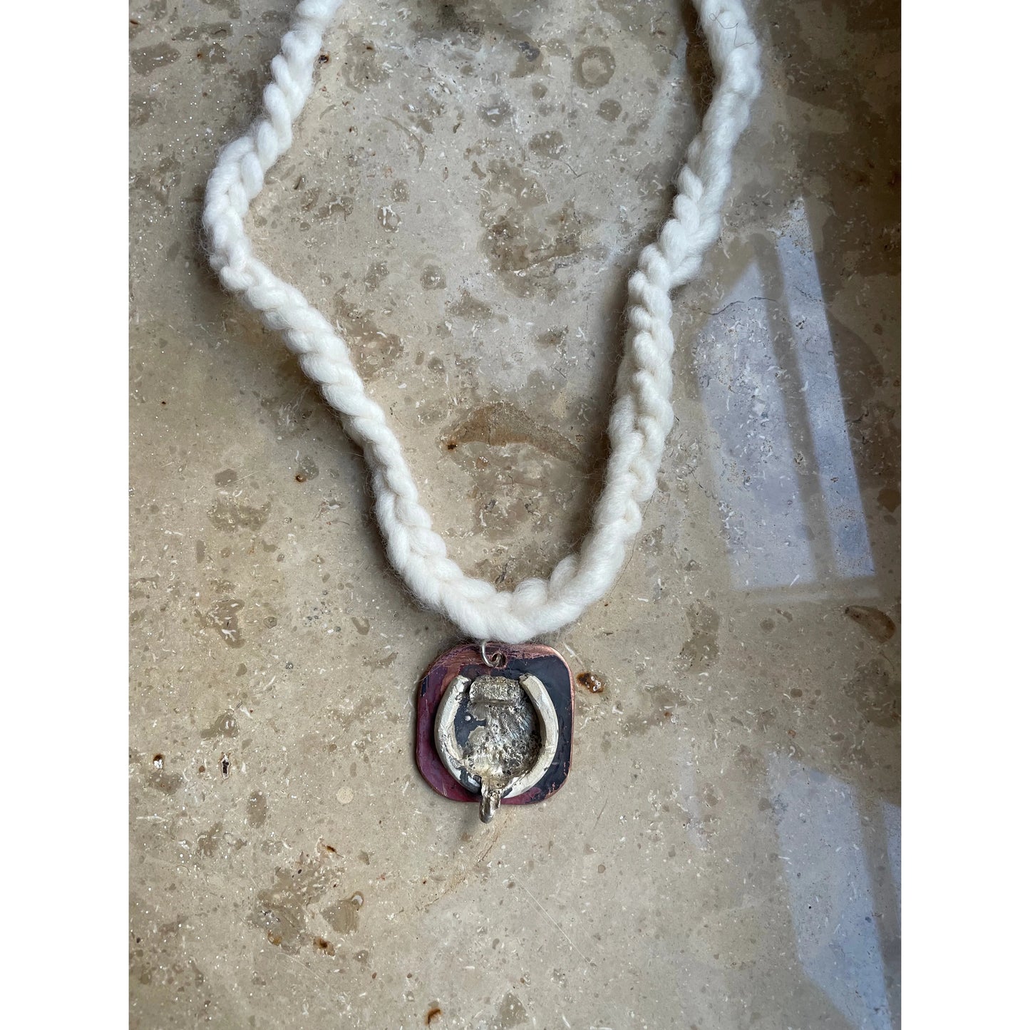 well silver/copper necklace