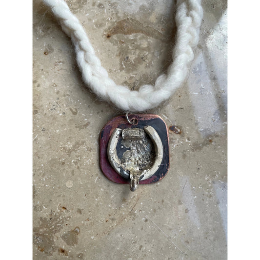 well silver/copper necklace