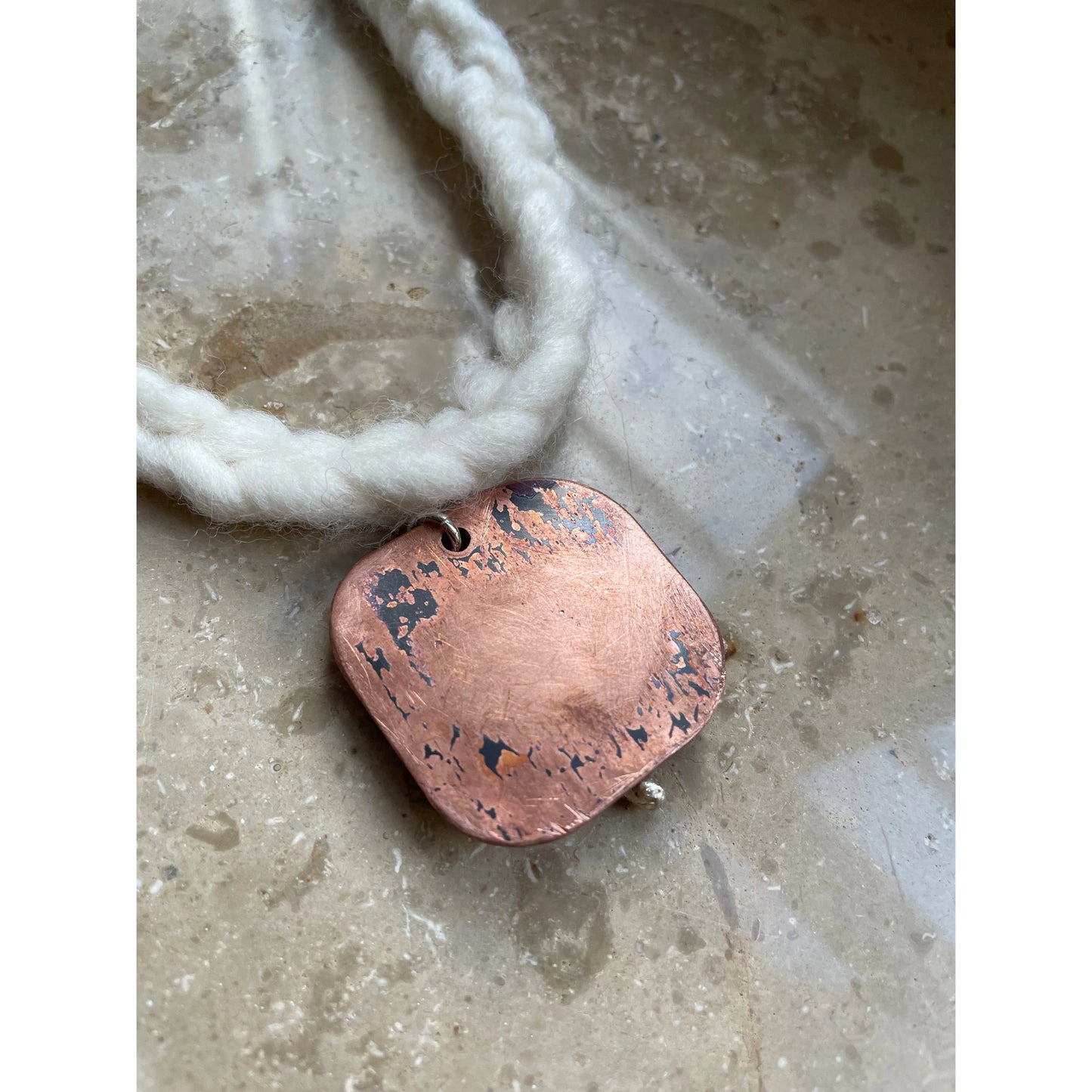 well silver/copper necklace