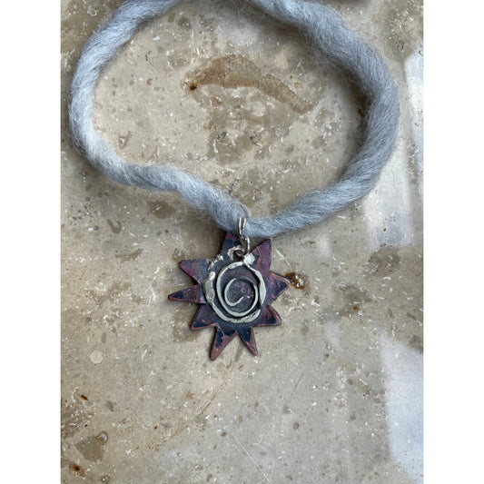 swirl starlet silver/copper necklace
