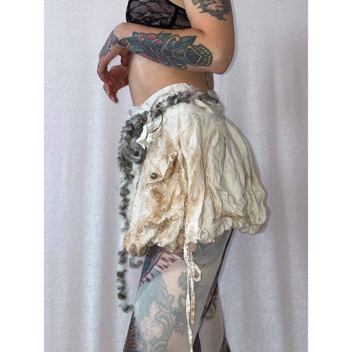 wrinkle balloon skirt
