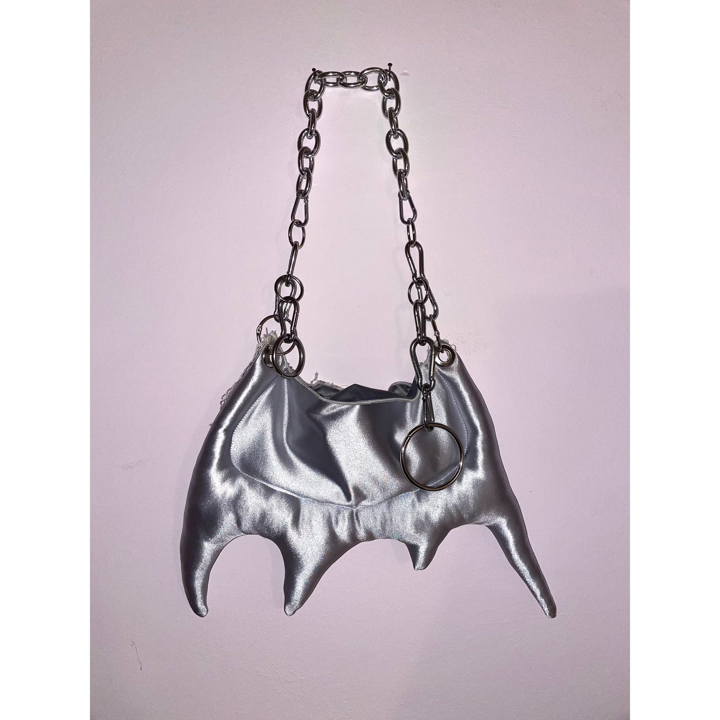 silver spike bag