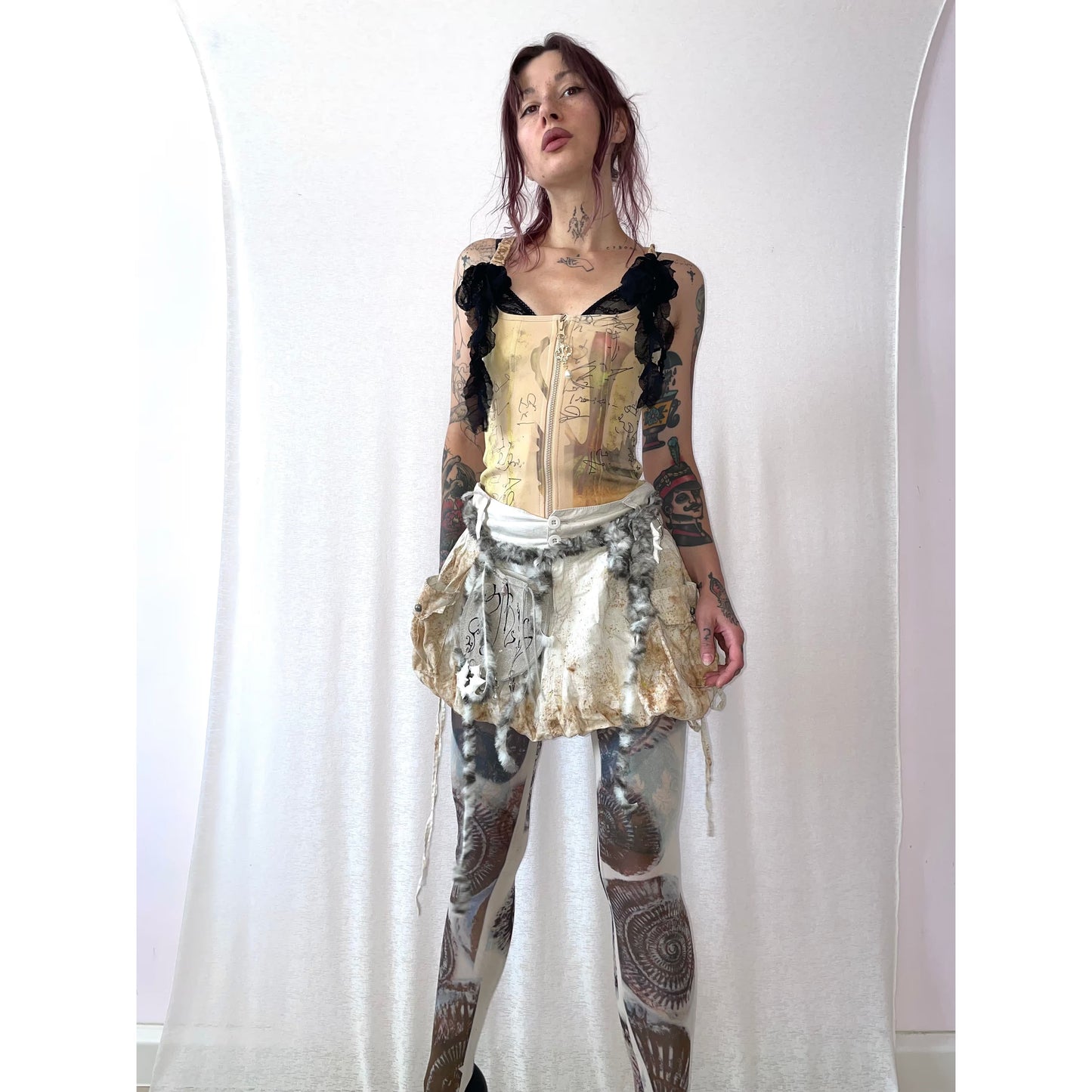wrinkle balloon skirt
