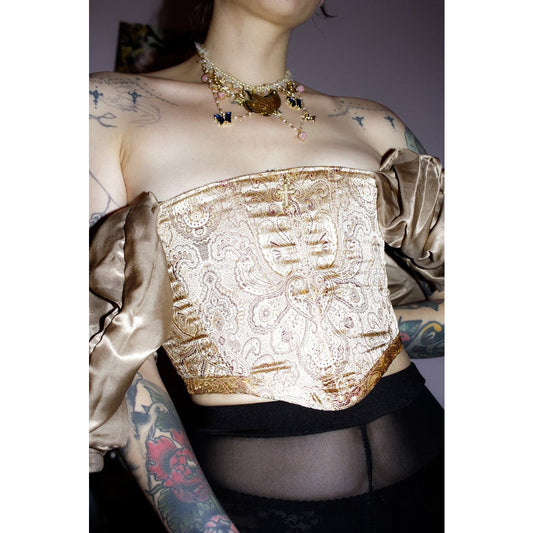 ultra baroque silk corset top