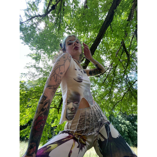 in the name of ghosts drip shirt beige