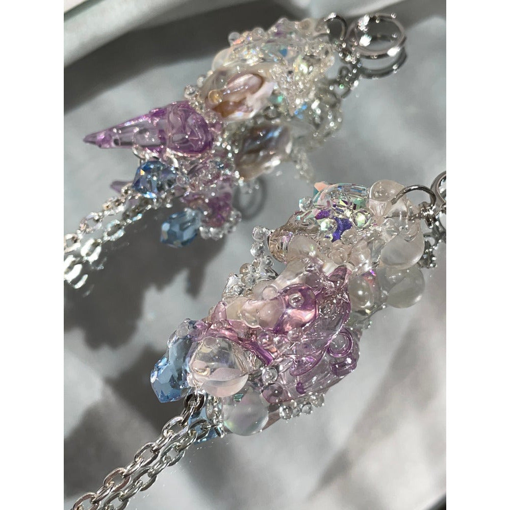 dolphin eggs cluster earrings