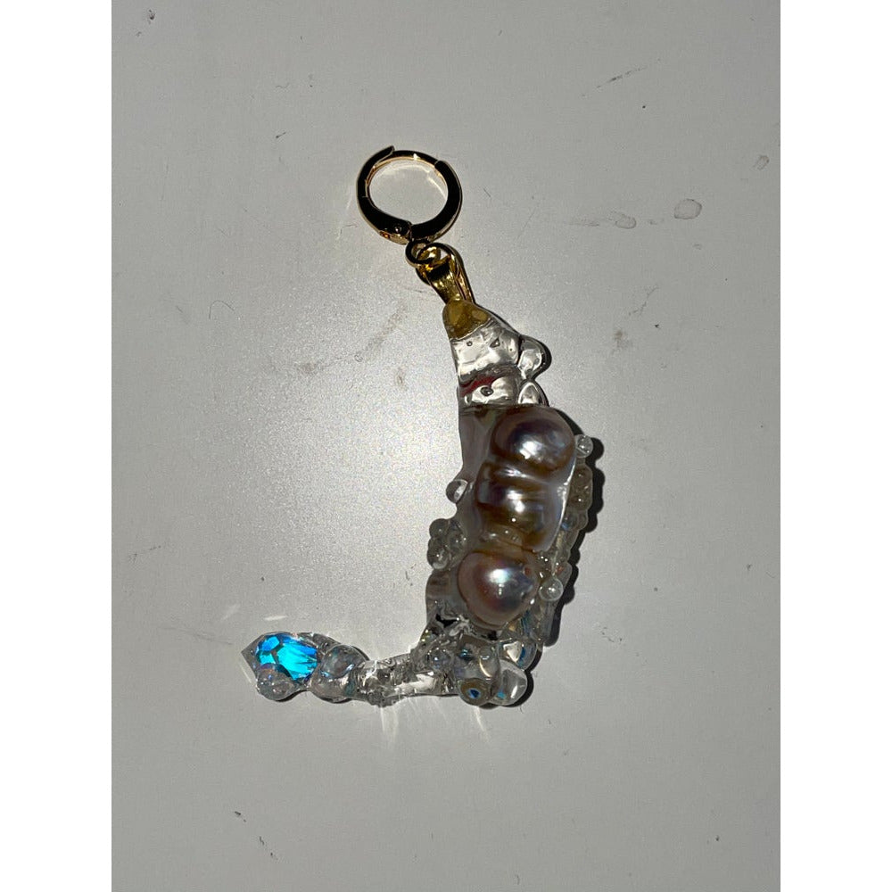 wet pearl drop earrings