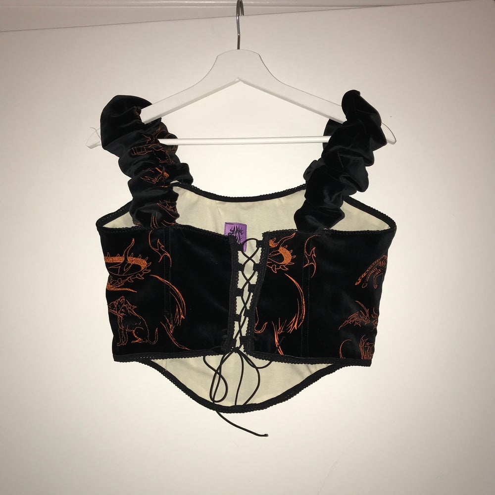 deep breakfast corset top