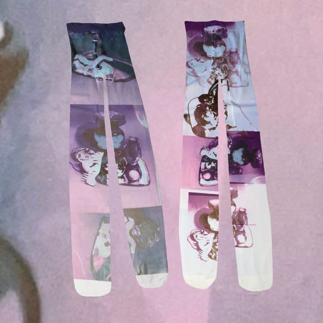 cosmic puddle art print tights