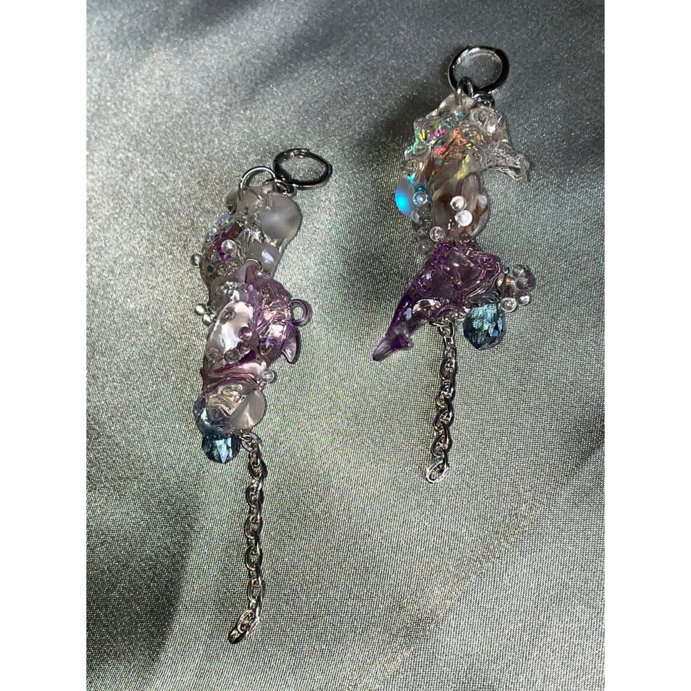 dolphin eggs cluster earrings