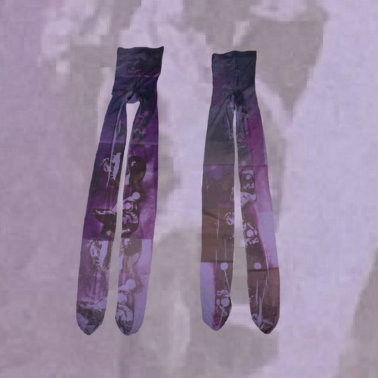 cosmic puddle tights purple