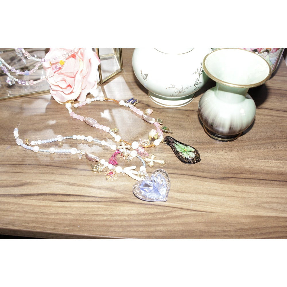 glowing heart murano choker