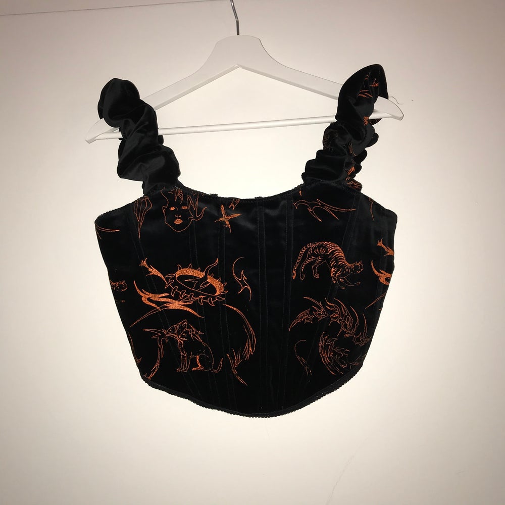 deep breakfast corset top