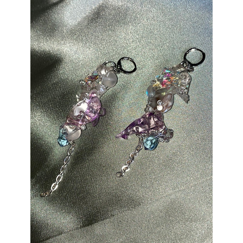 dolphin eggs cluster earrings