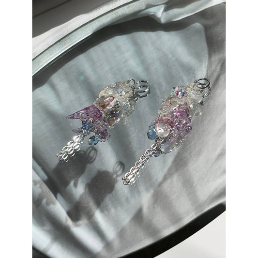 dolphin eggs cluster earrings