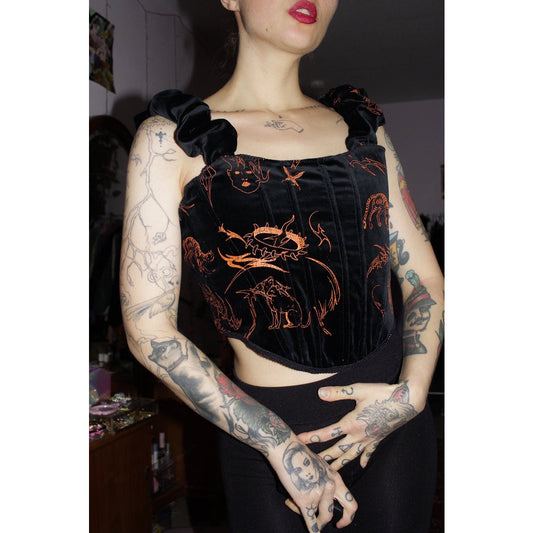 deep breakfast corset top