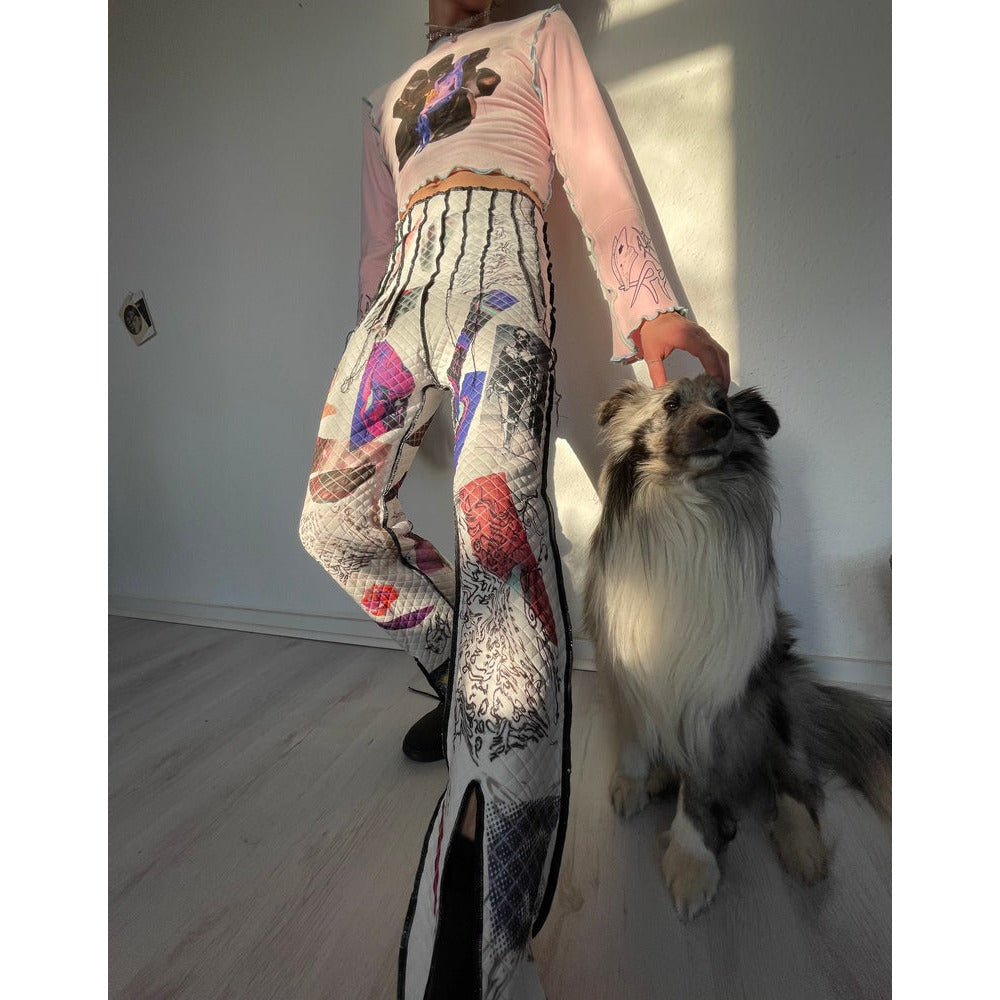 steak quilted pants
