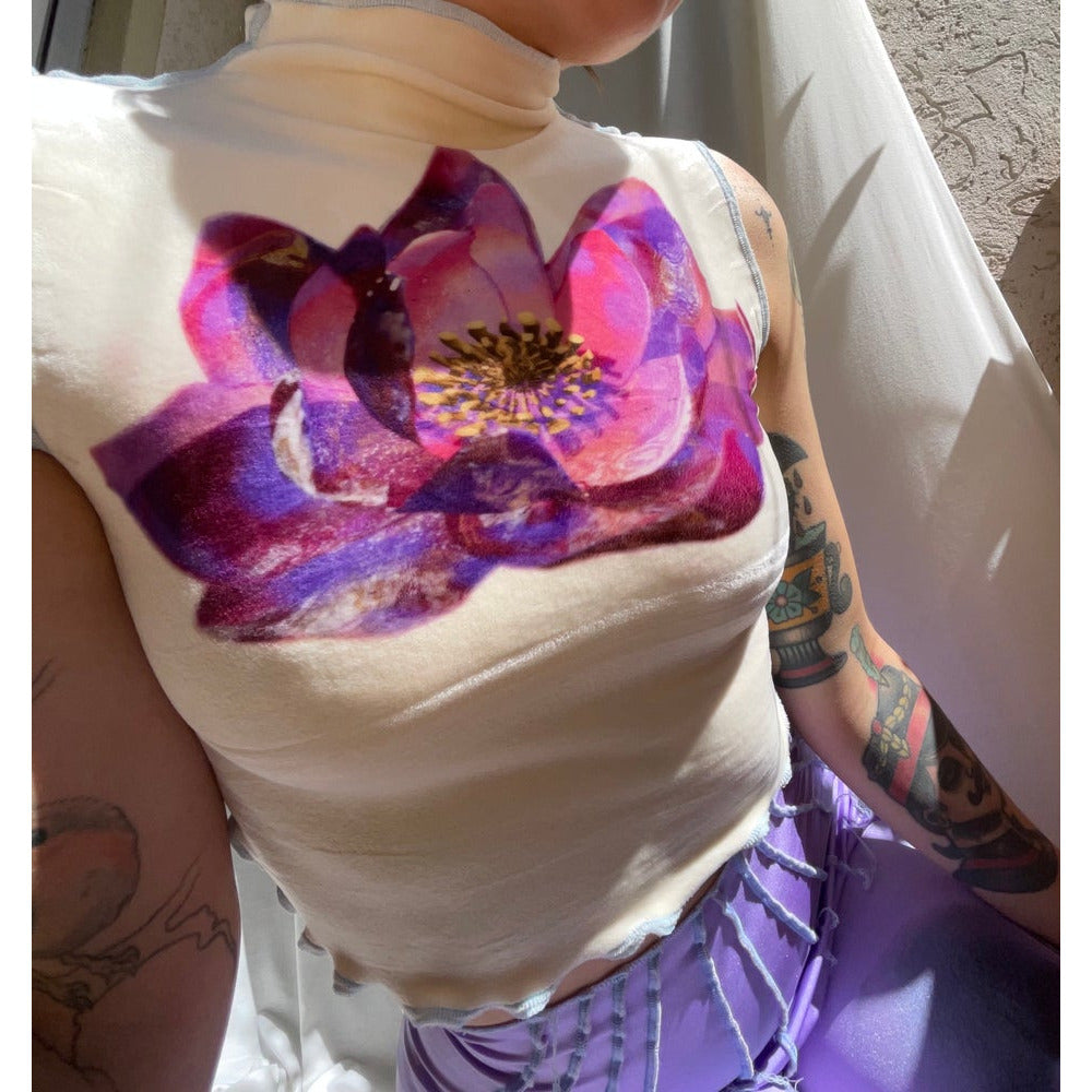 water lily velours tanktop