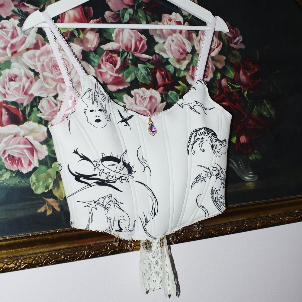 snake fever corset top