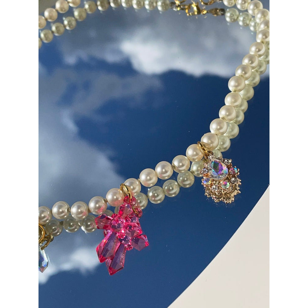 shell drops pearl choker